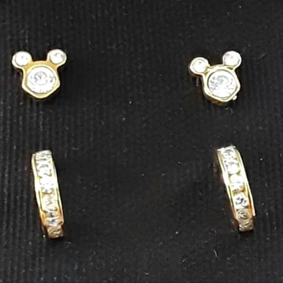 Walt Disney World Set of Micky Mouse Stud Earrings NWT - Picture 2 of 5